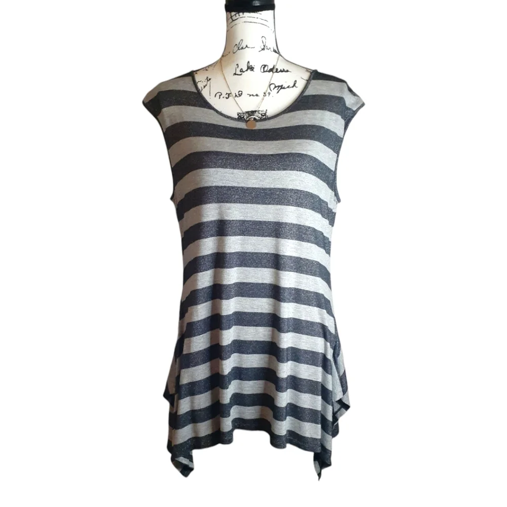 SALE! Michael Kors Women's Cardigan And Tank Set Gray Metallic Size L